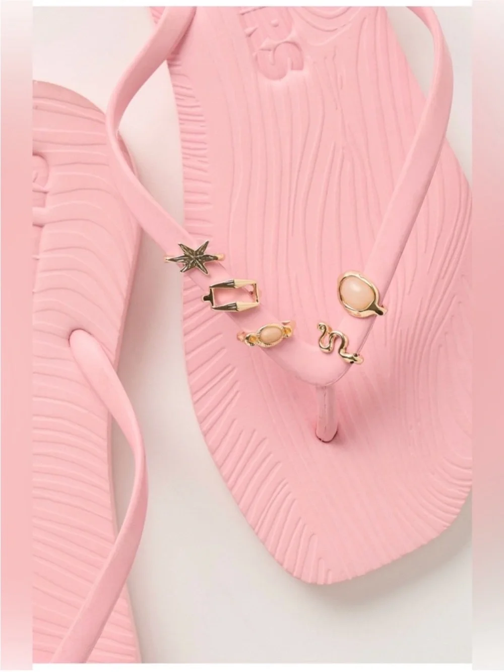 Free People Gold sandal charm set